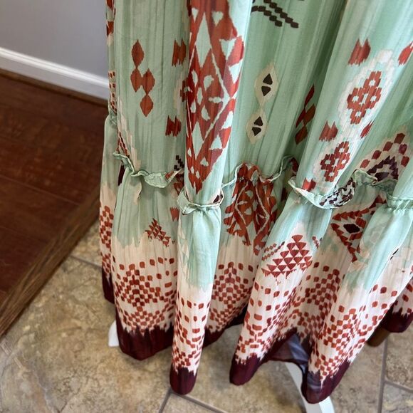 Taylor Green and Brown Sleeveless Sundress - Picture 5 of 11